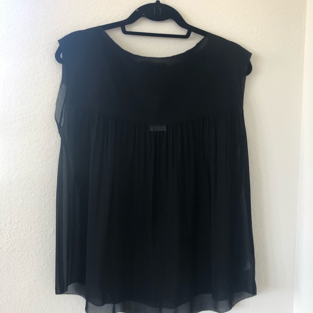 Vince cap sleeve silk blouse